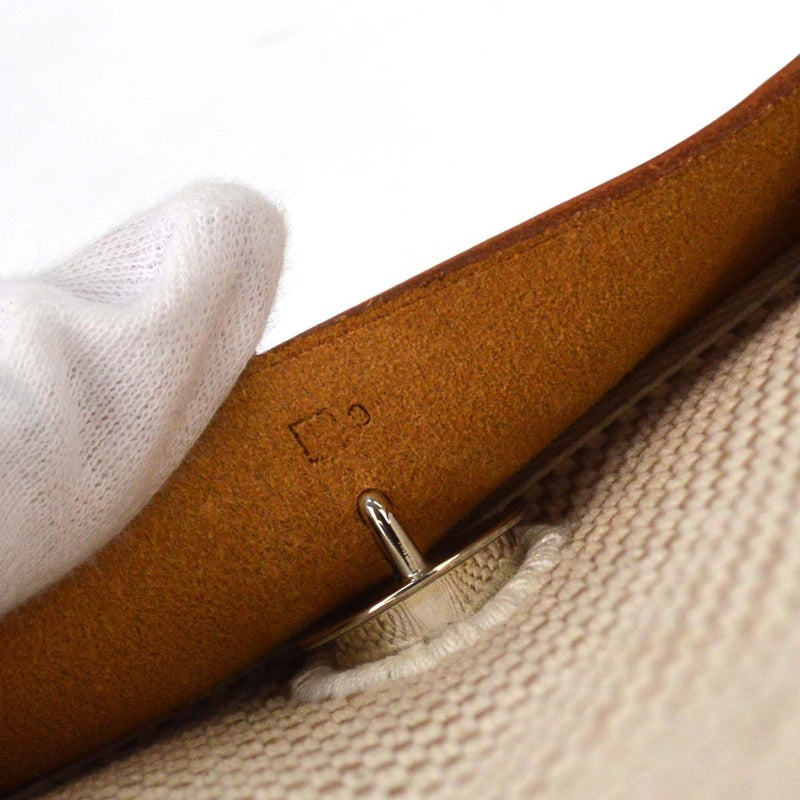Hermes Herbag Toile And Leather Beige Canvas Bag