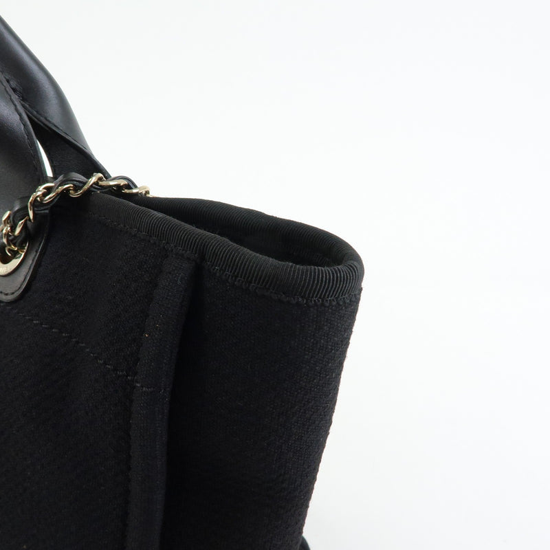 Chanel Deauville Denim Black Canvas Bag