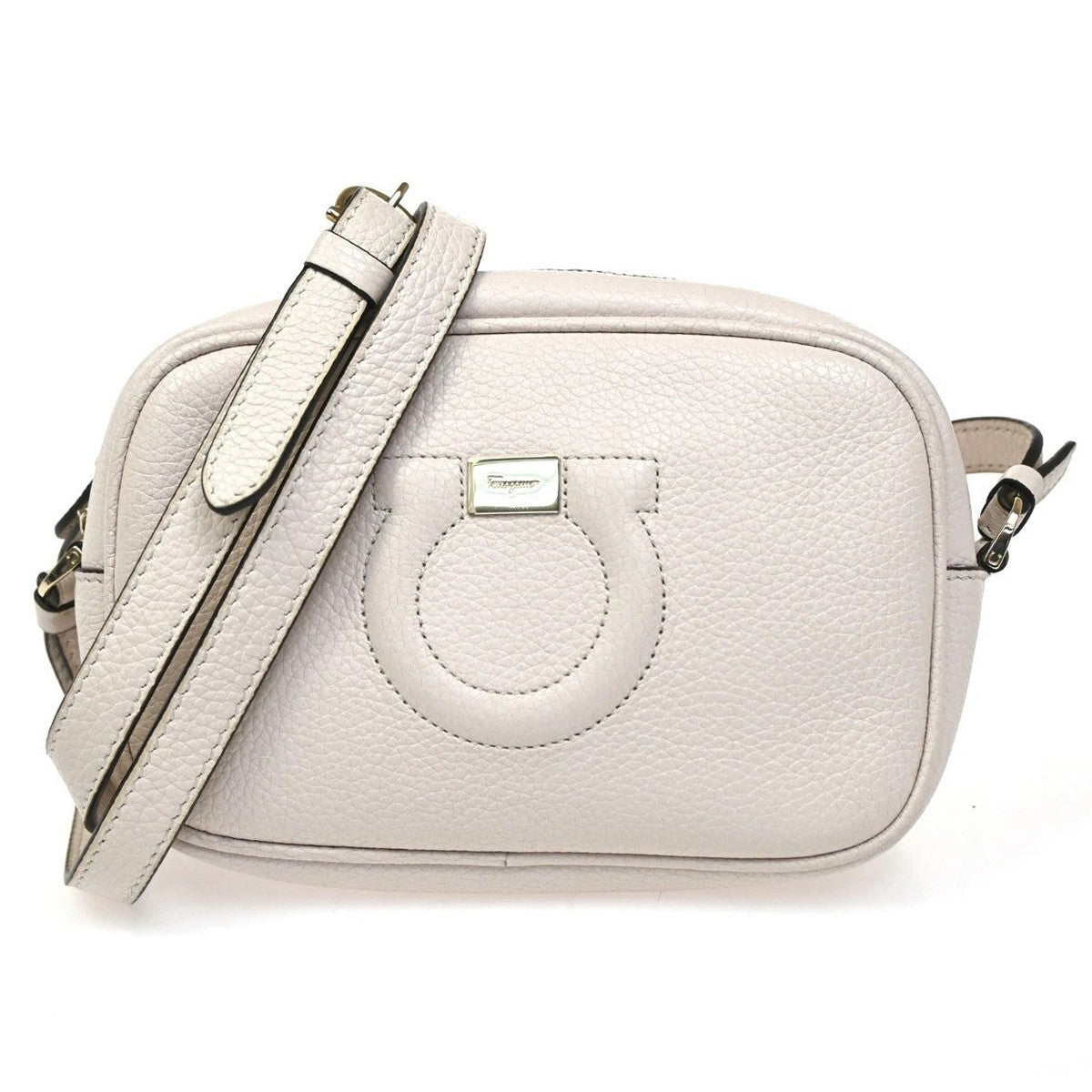 Salvatore Ferragamo City Camera Leather White Bag