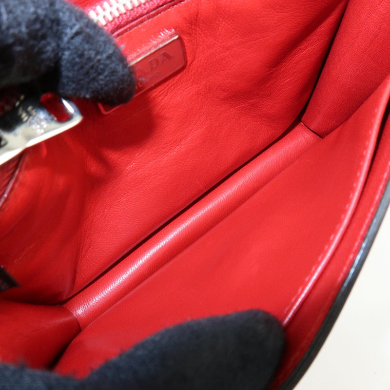 Prada Wallet On Strap City Calfskin Black Leather Bag