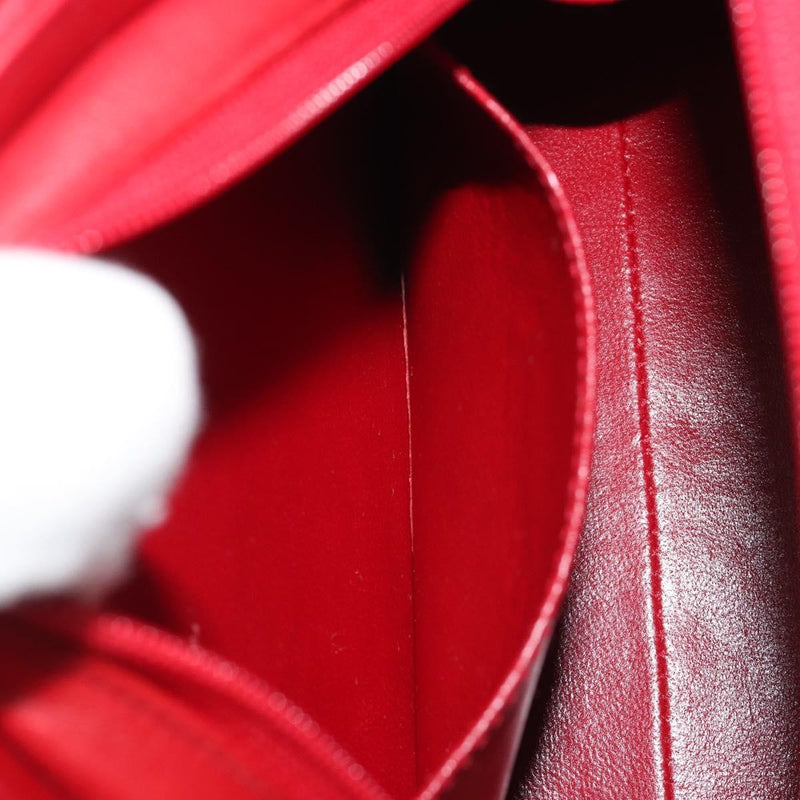 Chanel Vintage Chain Evening Mixed Quilt Lambskin Red Leather Bag
