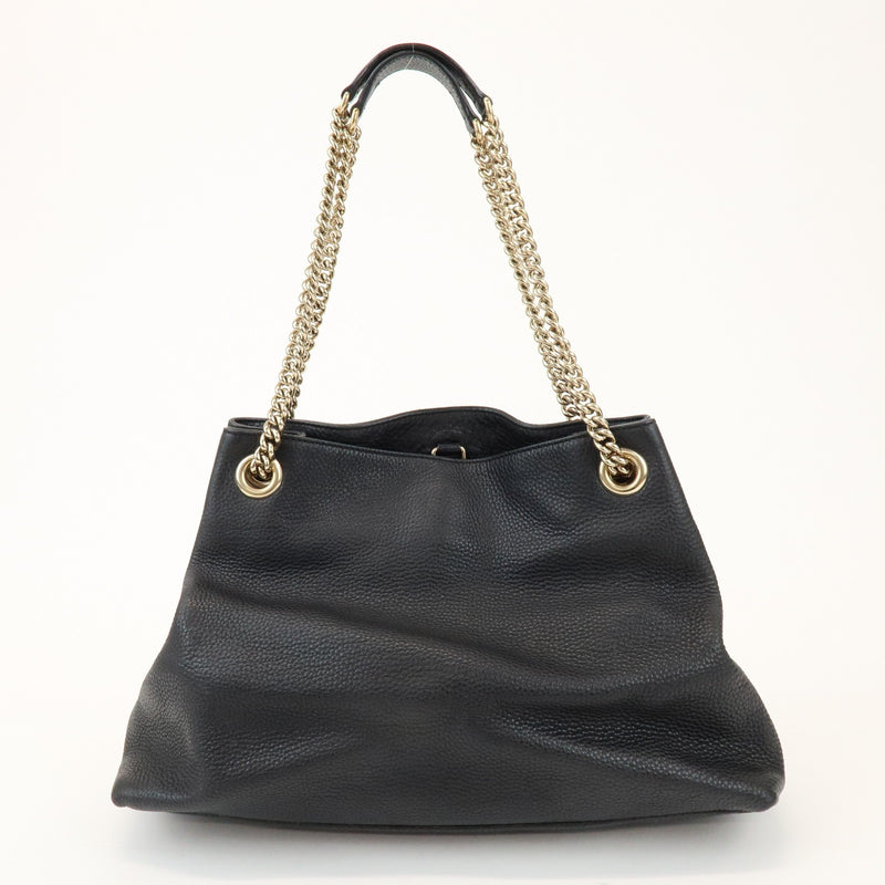 Gucci Soho Chain Strap Leather Black Bag