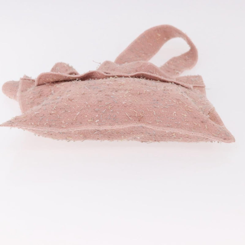 Chanel Shoulder Suede Patchwork Pink Tweed Bag