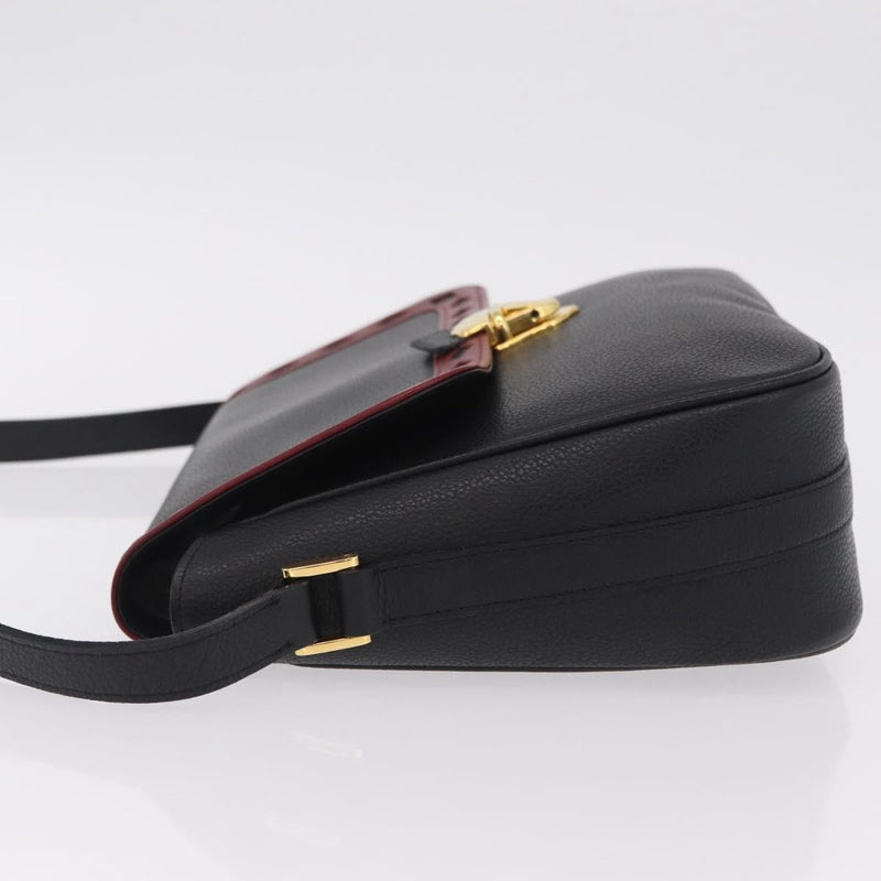 Saint Laurent Vintage Shoulder Bag Leather Black