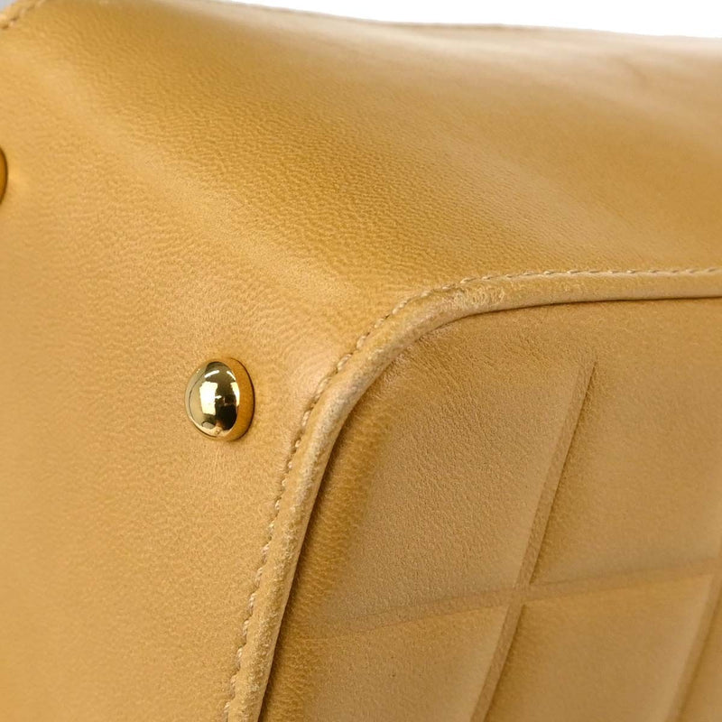 Chanel Chocolate Bar Cc Quilted Leather Beige Bag