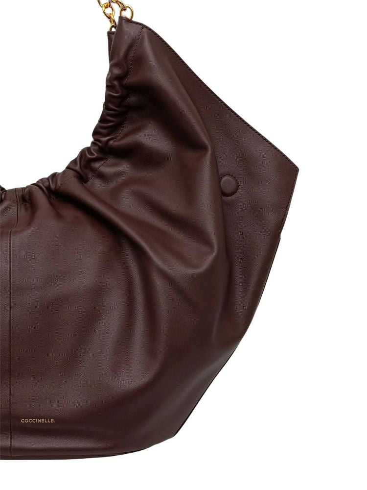 Coccinelle Shoulder Bag — Brown Bovine Leather