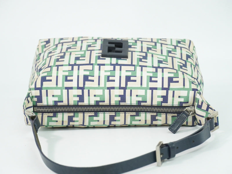 Fendi Mamma Baguette Zucca Jacquard Velvet Multicolour Canvas Bag