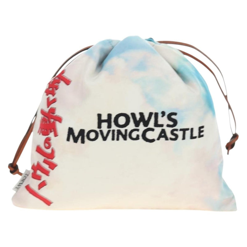 Loewe Paula Drawstring Printed Canvas Blue Bag