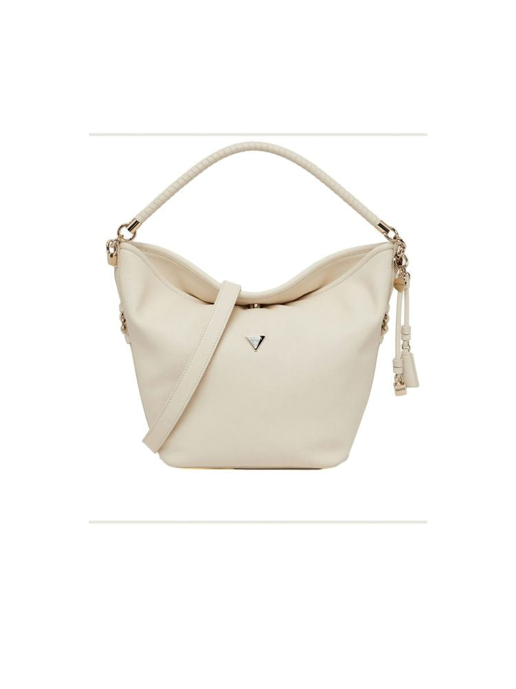 Guess Shoulder Bag — White Polyurethane
