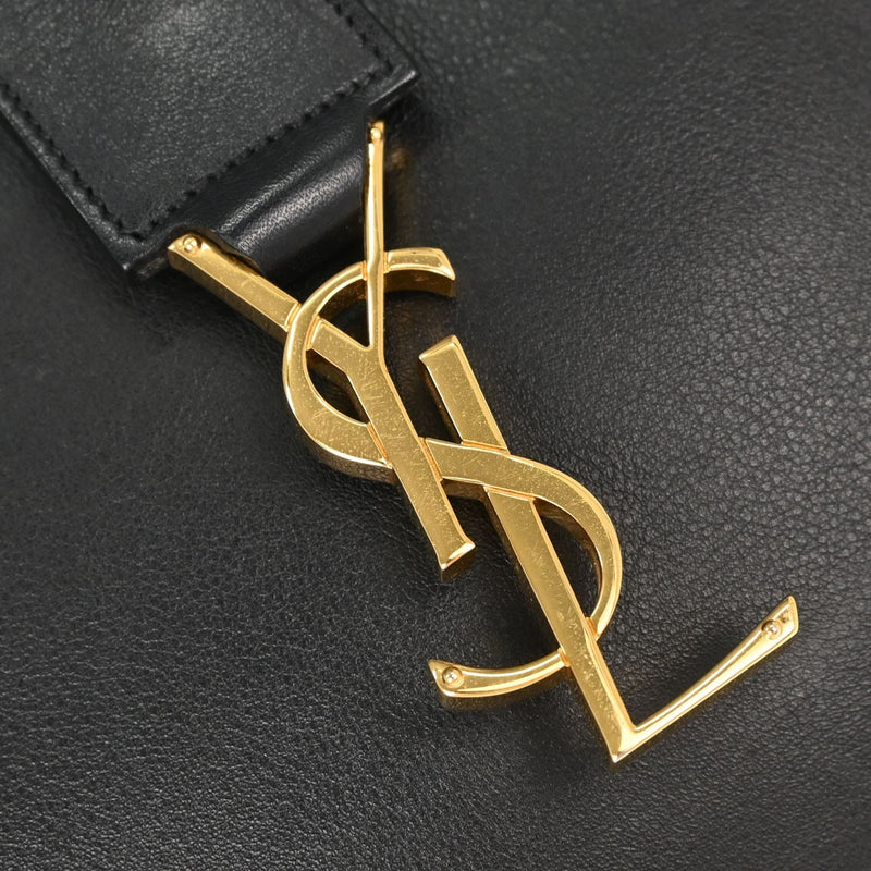 Saint Laurent Monogram Cabas Leather Black Calfskin Bag