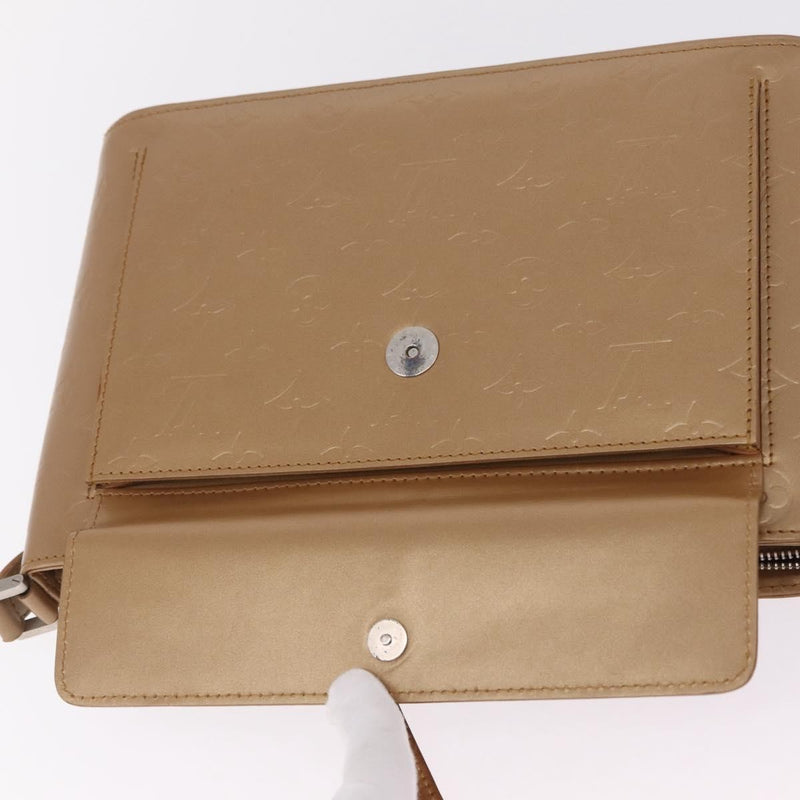 Louis Vuitton Mat Allston Monogram Vernis Beige Leather Bag