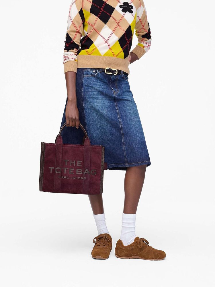 Marc Jacobs Suede Leather Tote Bag — Purple