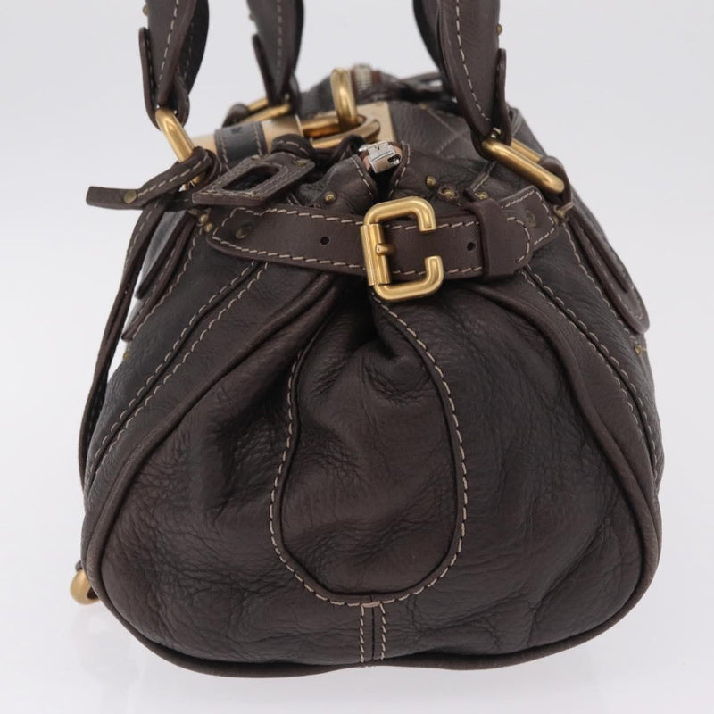 Chloe Paddington Lock Leather Brown Bag