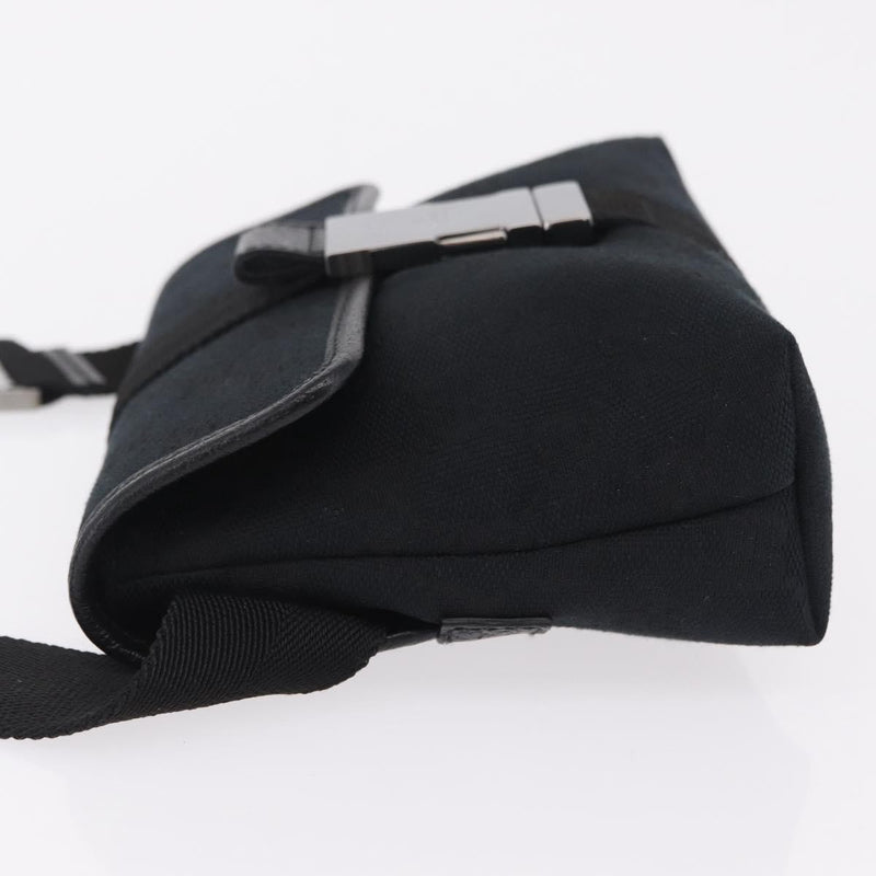 Gucci Buckle Waist Gg Canvas Black Bag
