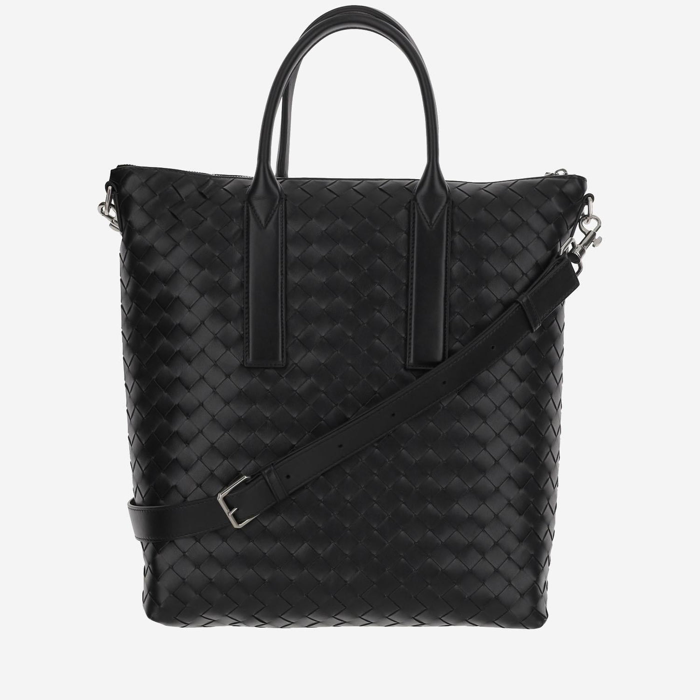 Bottega Veneta Intrecciato Calfskin Tote Bag — Black