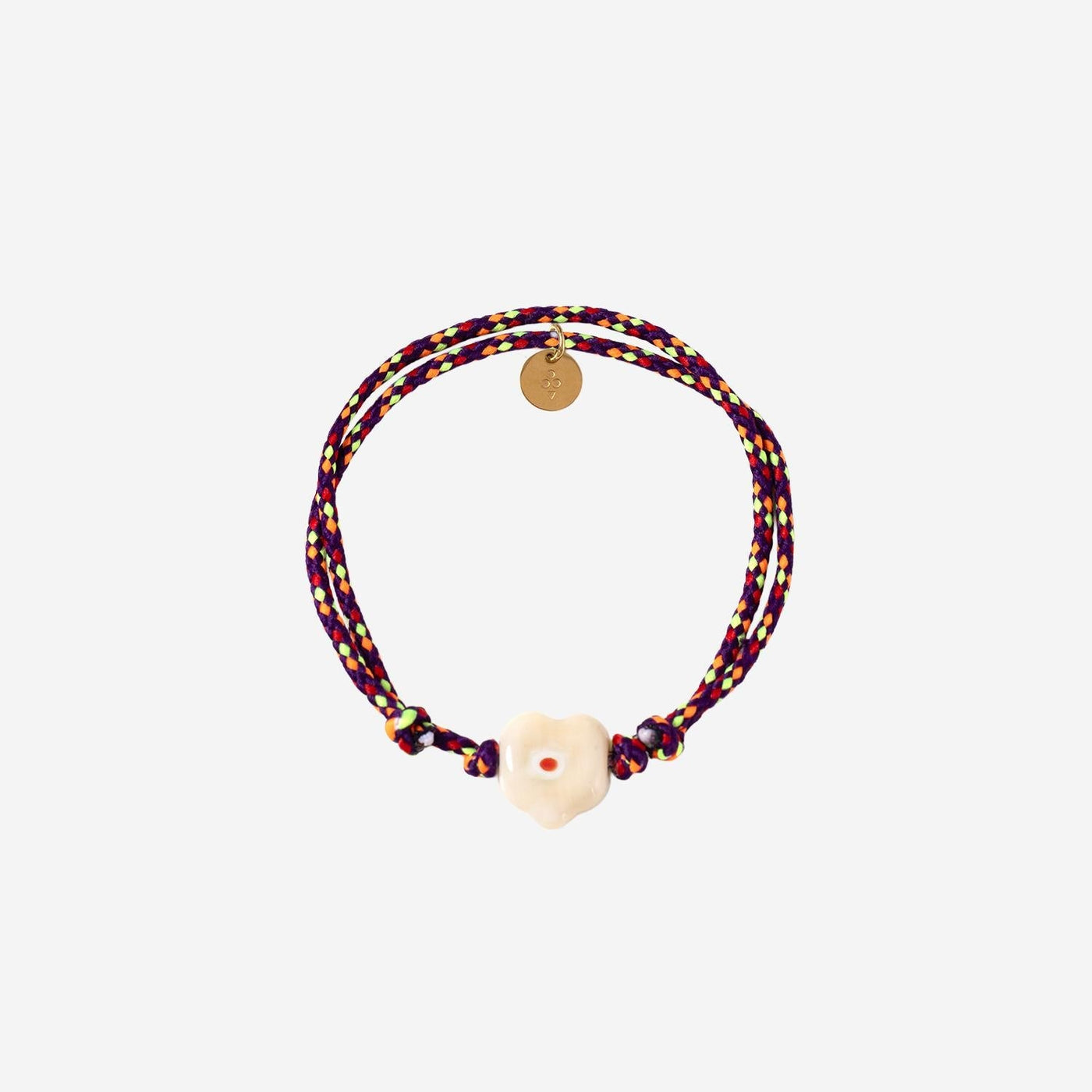 Sorbet Island Glass Bead Bracelet — Multicolor Fabric Bracelets