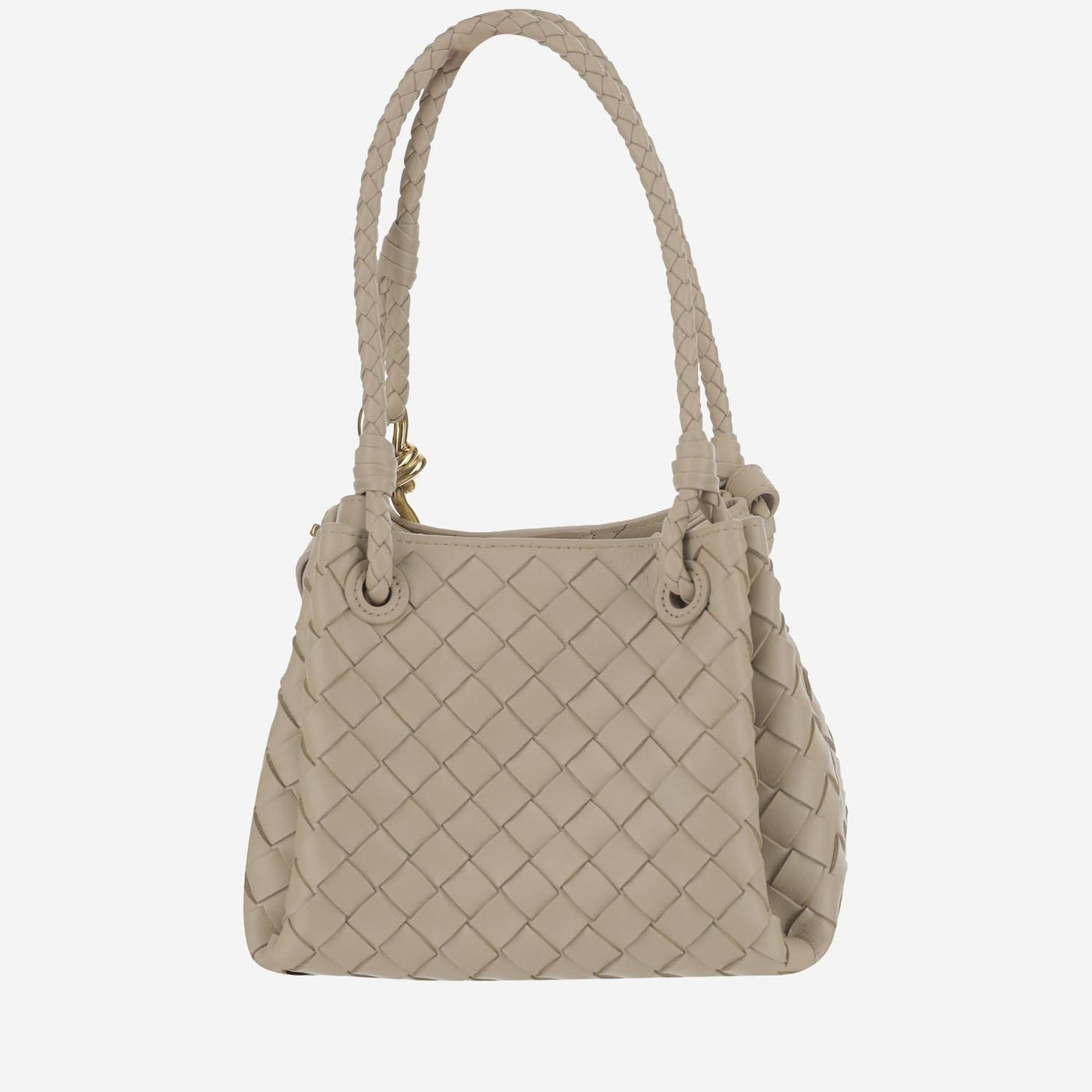 Bottega Veneta Parachute Shoulder Bag — Beige Lambskin Leather