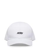 Autry Acpu063w Logo-Embroidered Cotton Baseball Cap — White Caps