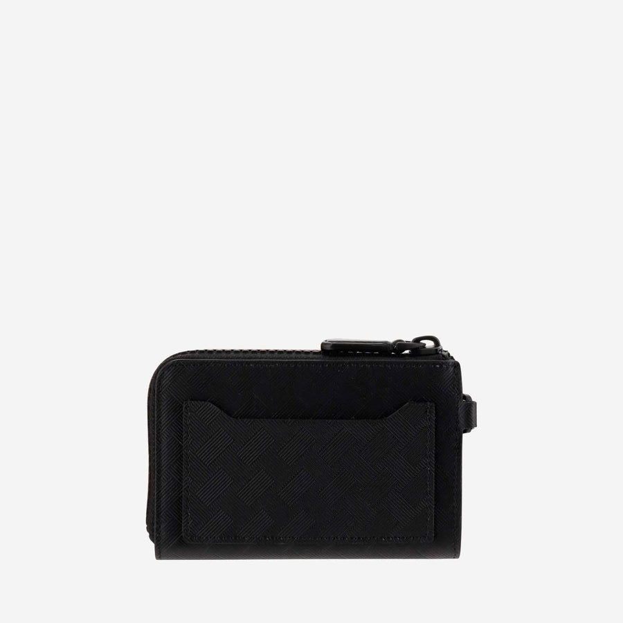 Montblanc Four-Compartment Leather Key Case — Black Keychains