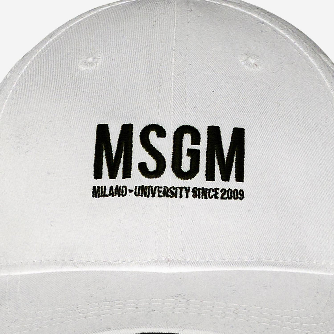 Msgm S6msjubc019 Logo-Embroidered Cotton Baseball Cap — White Caps