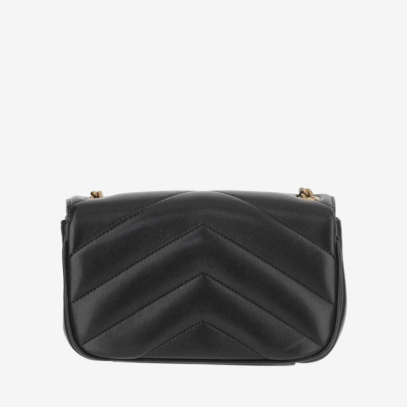 Saint Laurent Shoulder Bag — Black Lambskin Leather