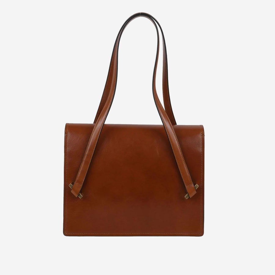 Versace Severine Shoulder Bag — Brown Leather