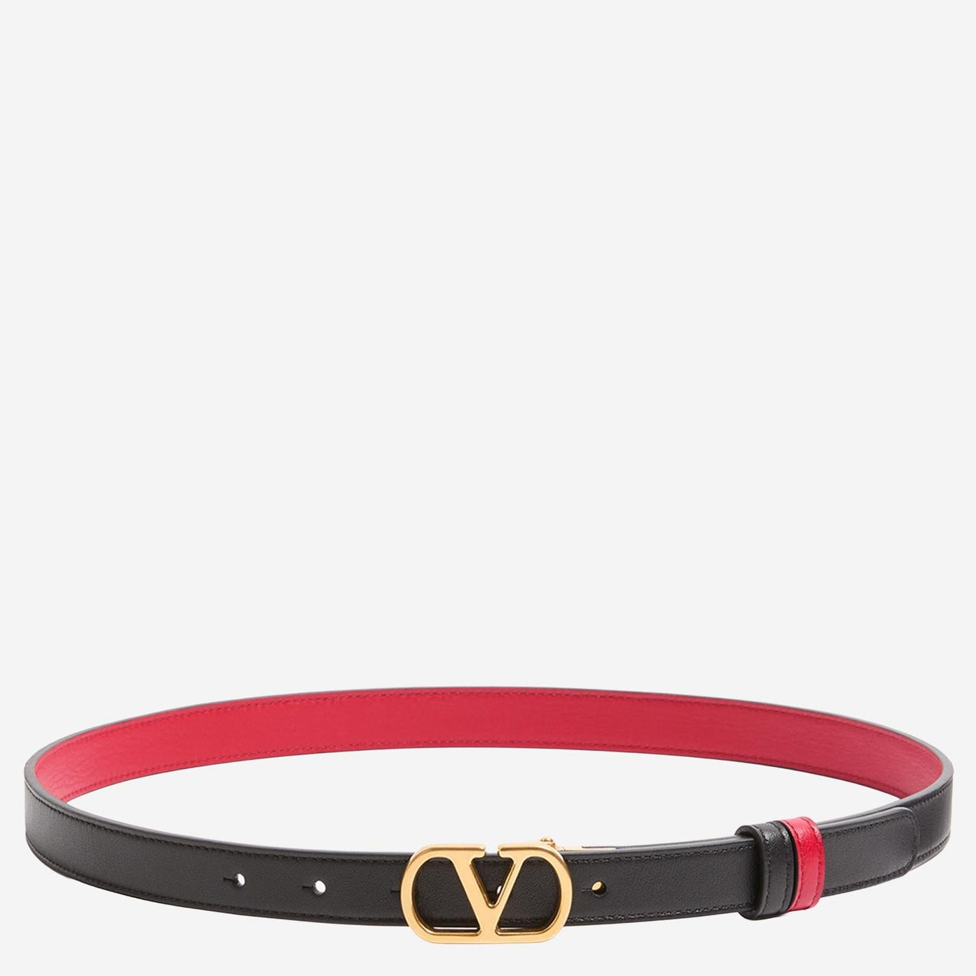 Valentino Garavani Reversible Calf Leather Belt — Black - Bos Taurus