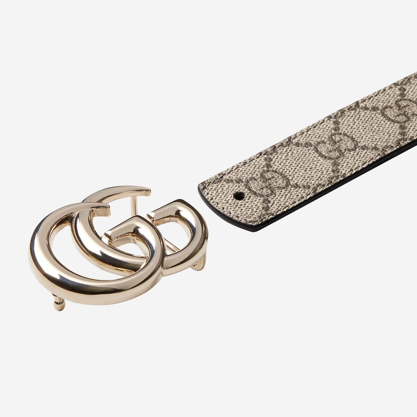 Gucci Gg Marmont Belt — Beige Fabric