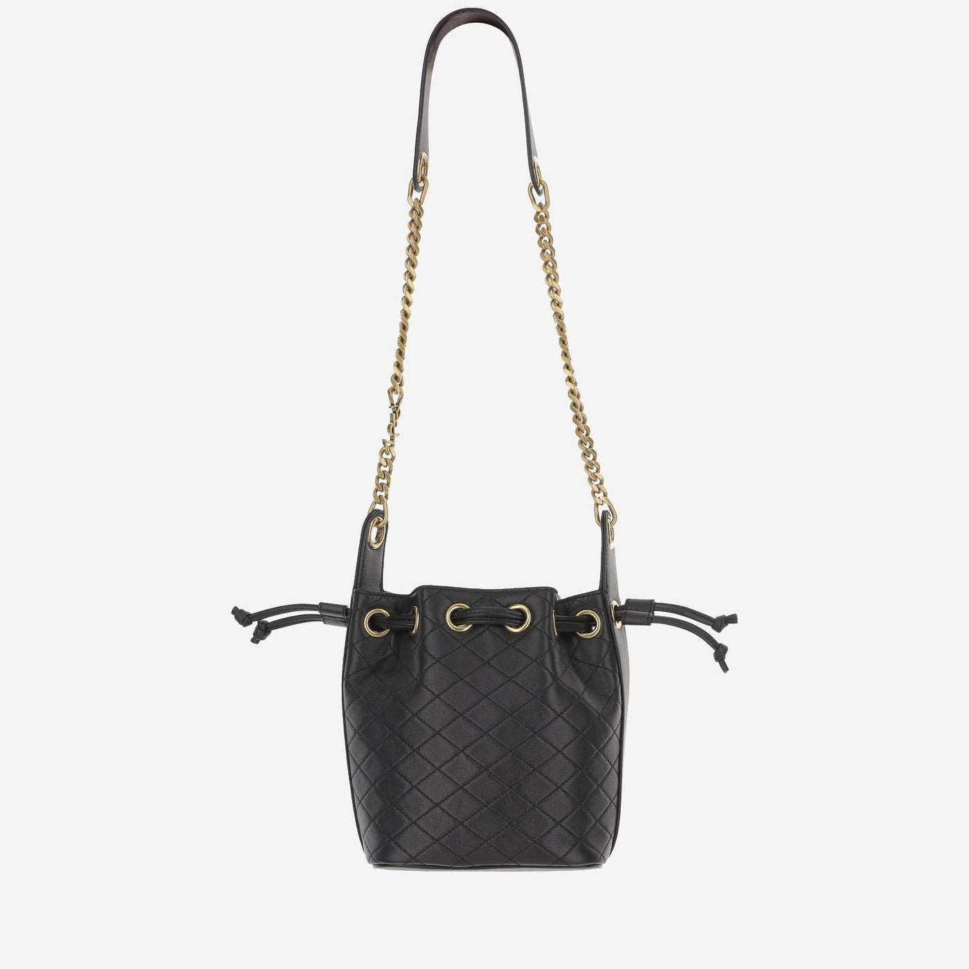 Saint Laurent Quilted Lambskin Bucket Bag — Black