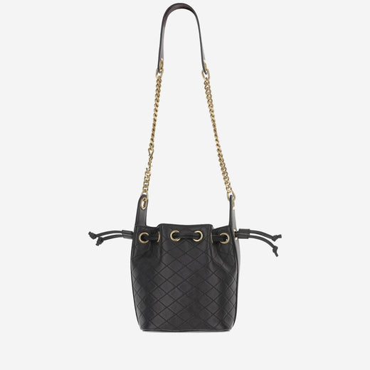 Saint Laurent Quilted Lambskin Bucket Bag — Black
