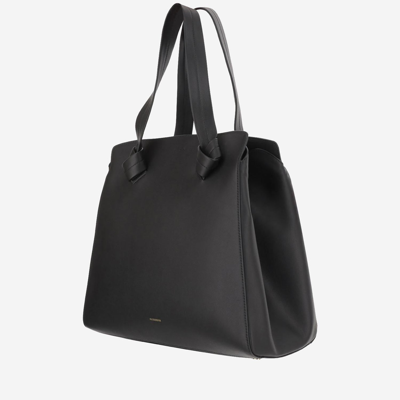 Jil Sander Knot Shoulder Bag — Black Calfskin