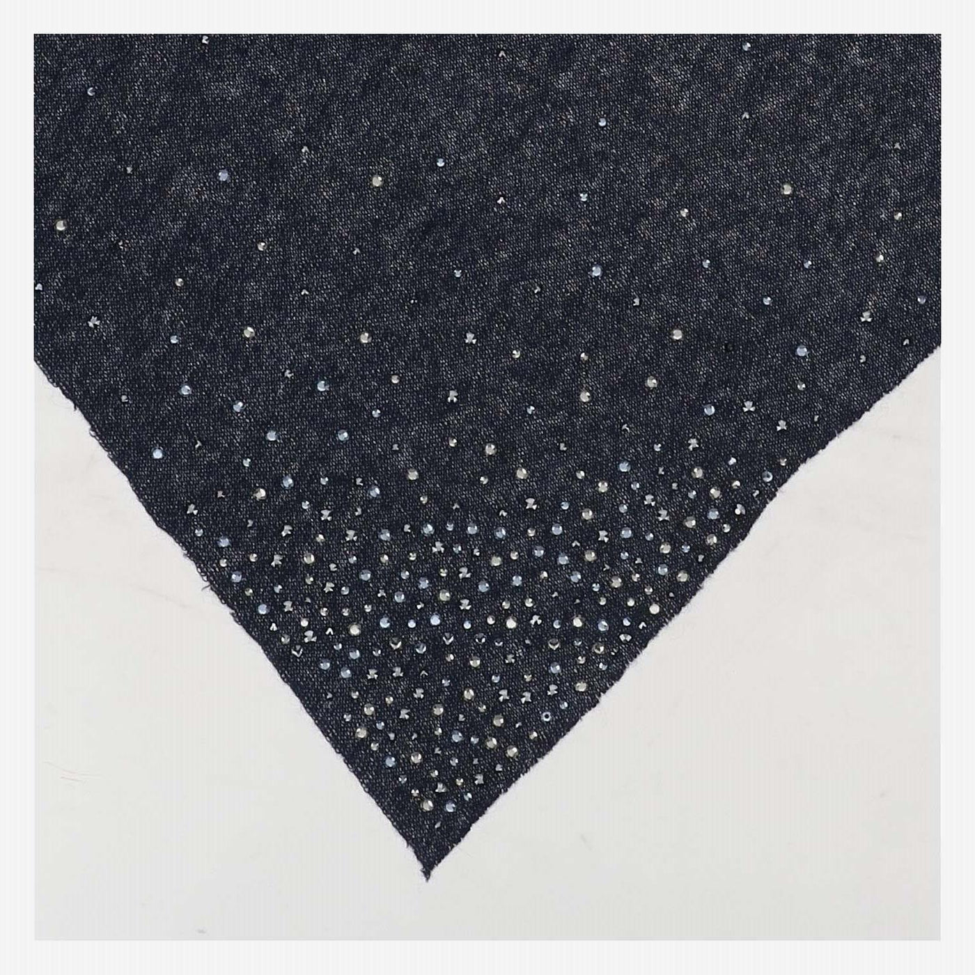 Faliero Sarti Swarovski-Embellished Cashmere Scarf — Navy Scarfs