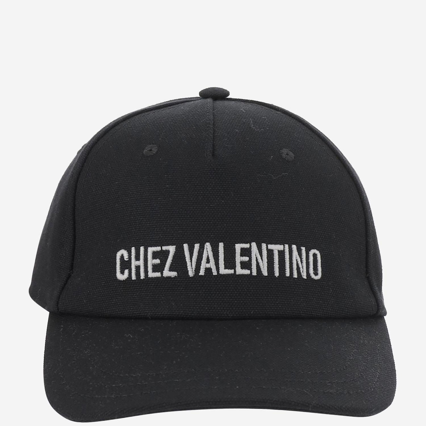 Valentino Garavani 6y2hda41fvh Embroidered Cotton Baseball Cap — Black Caps