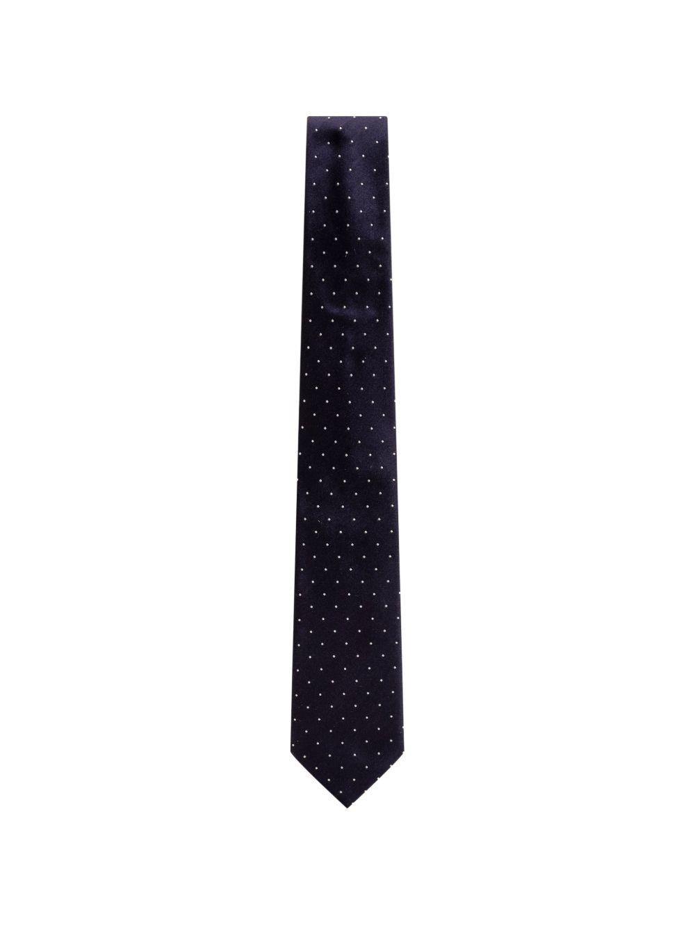 Tom Ford Polka-Dot Silk Necktie — Navy Neckties