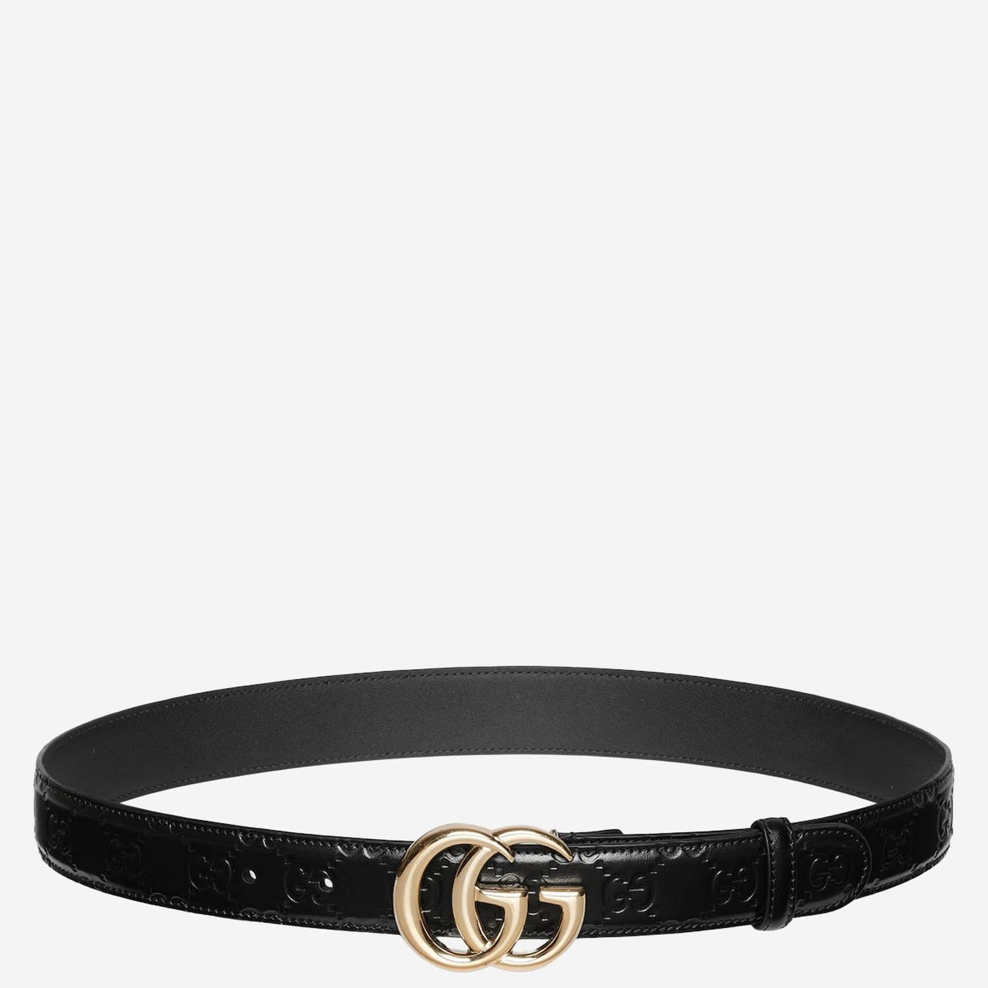 Gucci Gg Marmont Belt — Black Cotton