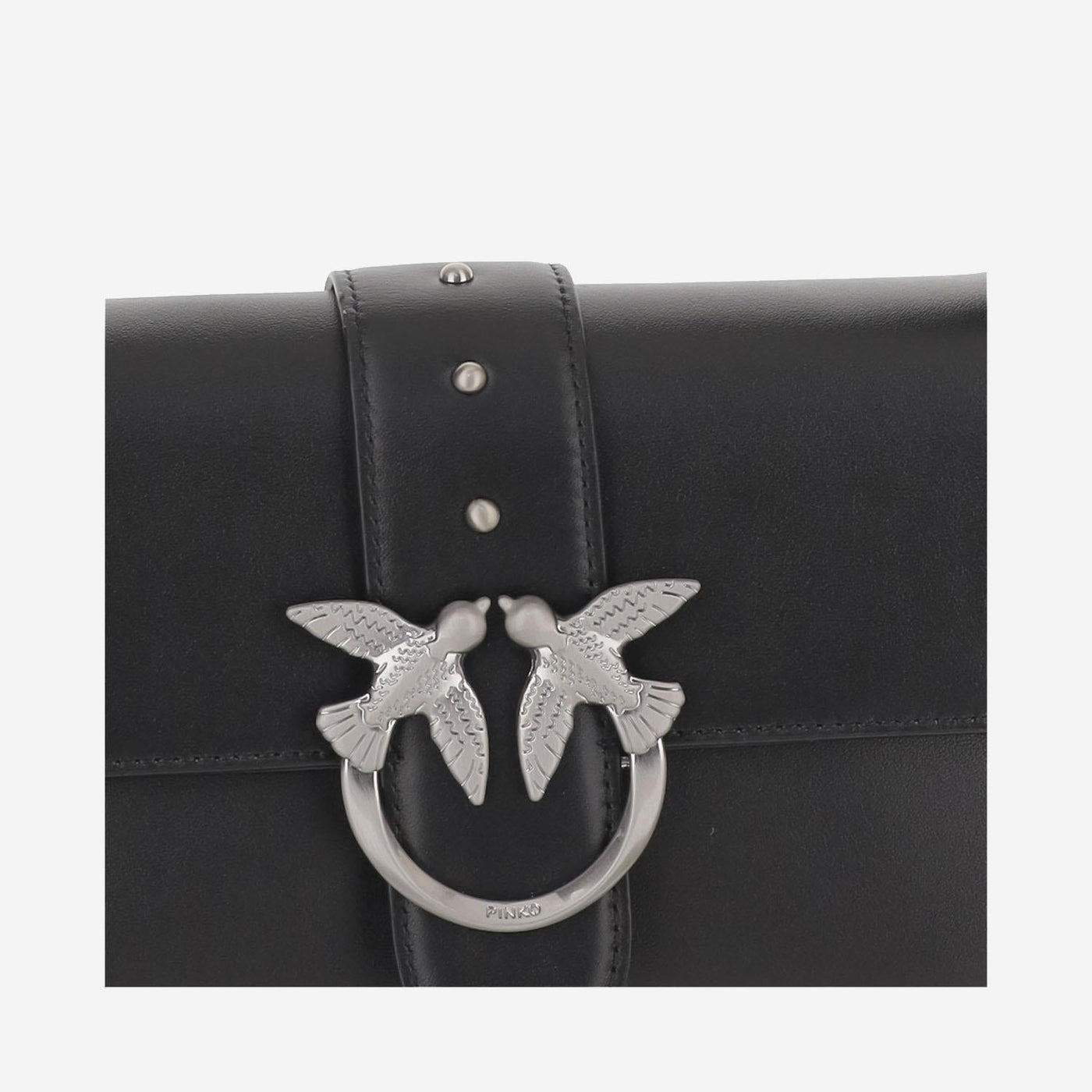 Pinko Shoulder Bag — Black Leather