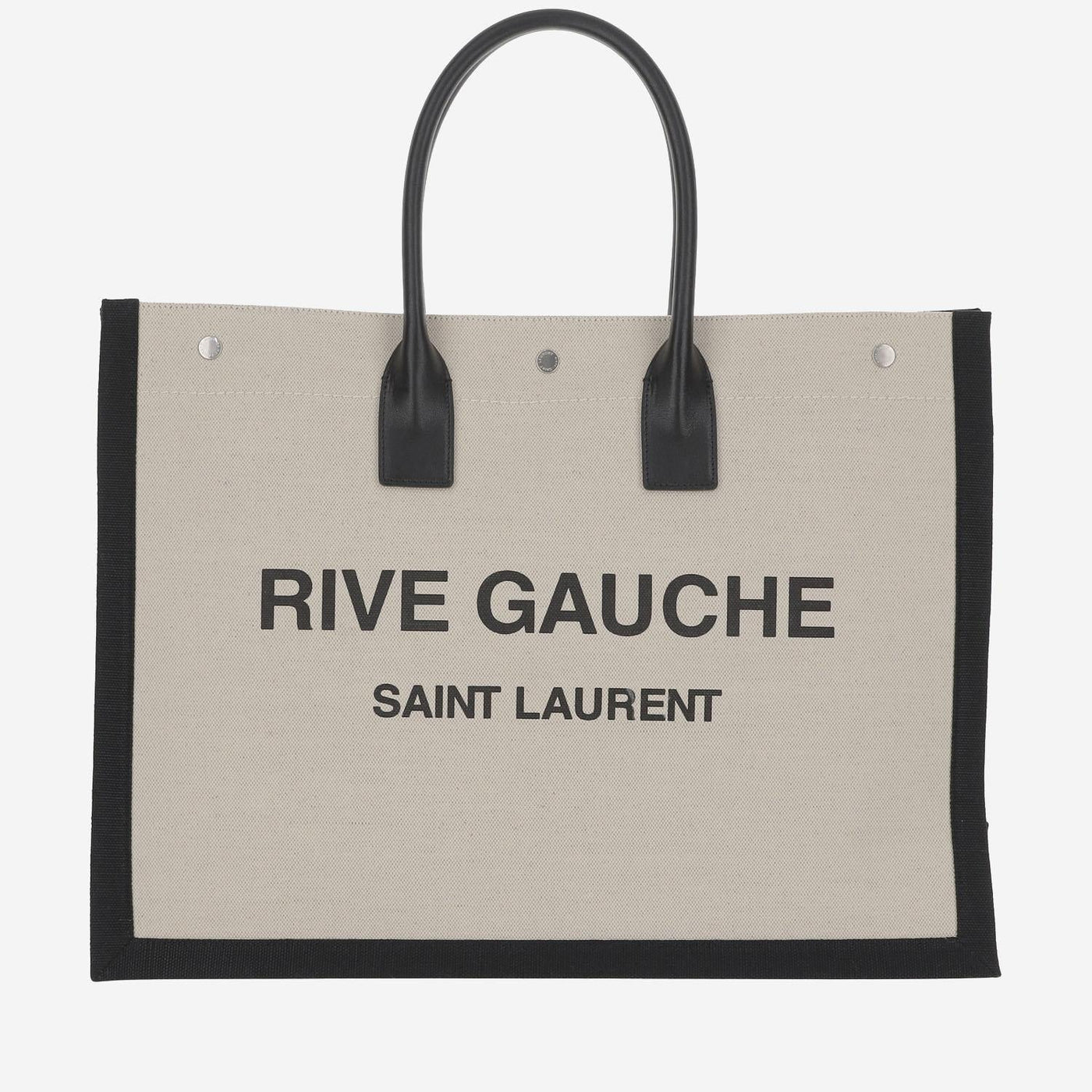 Saint Laurent Rive Gauche Tote Bag — Beige Cotton