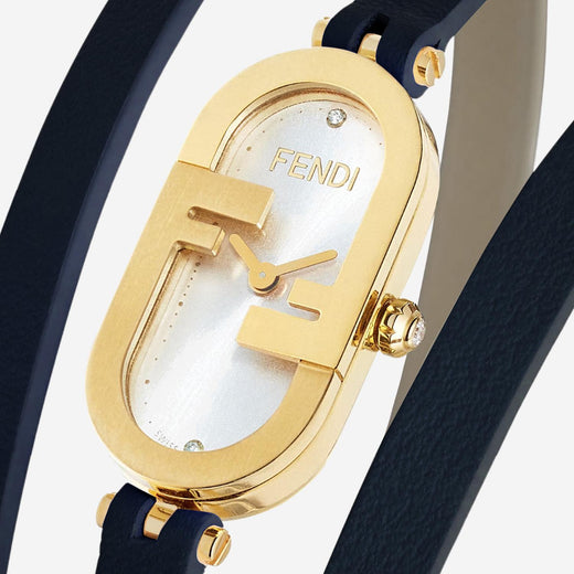 Fendi Olock Vertical Clock Watch — Gold Stainless Steel Watches