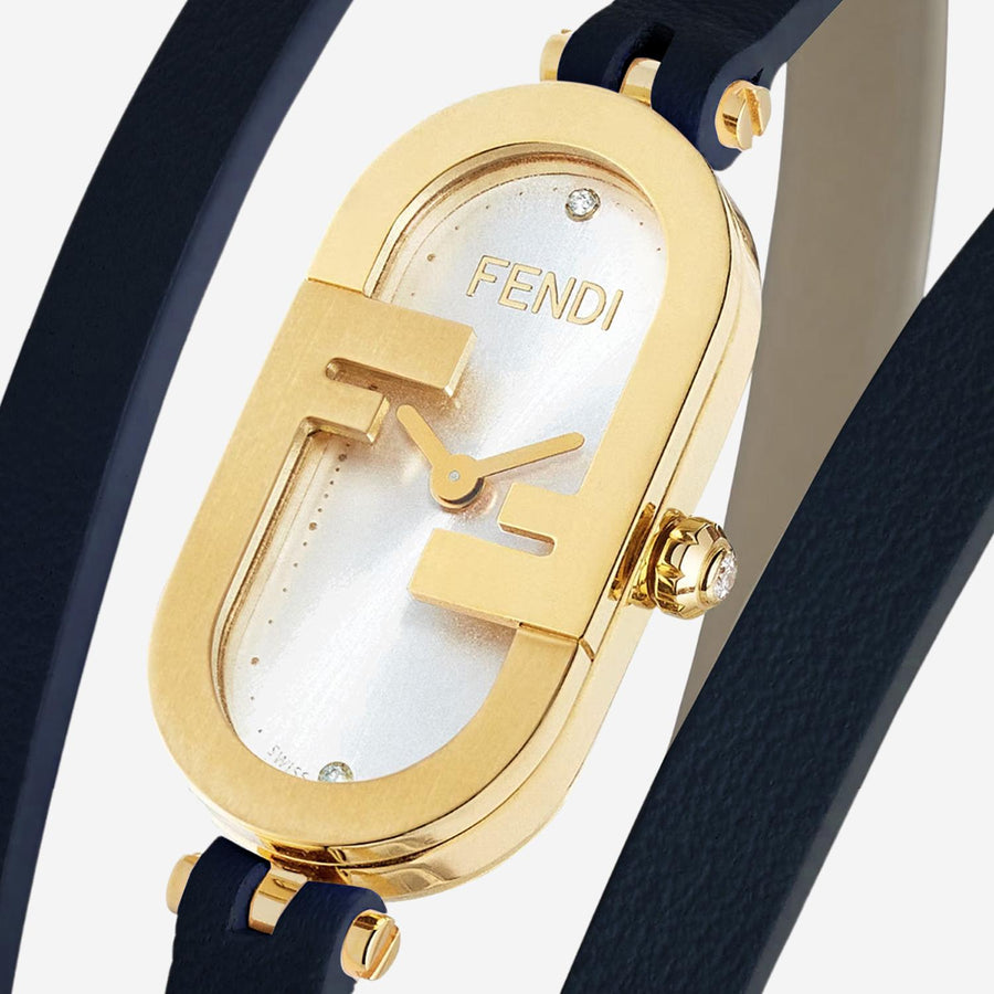 Fendi Olock Vertical Clock Watch — Gold Stainless Steel Watches