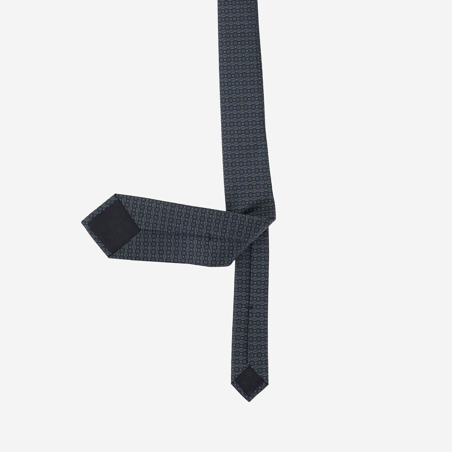 Gucci Gg Jacquard Silk Necktie — Navy Neckties