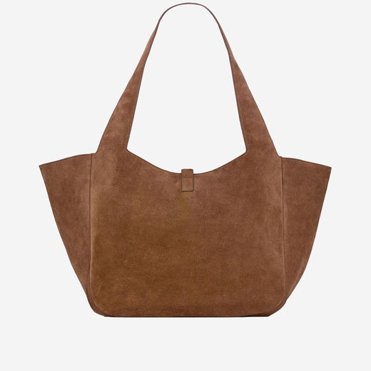 Saint Laurent Bea Shoulder Bag — Beige Suede