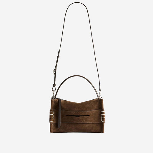 Jw Anderson Suede Loafer-Inspired Shoulder Bag — Brown