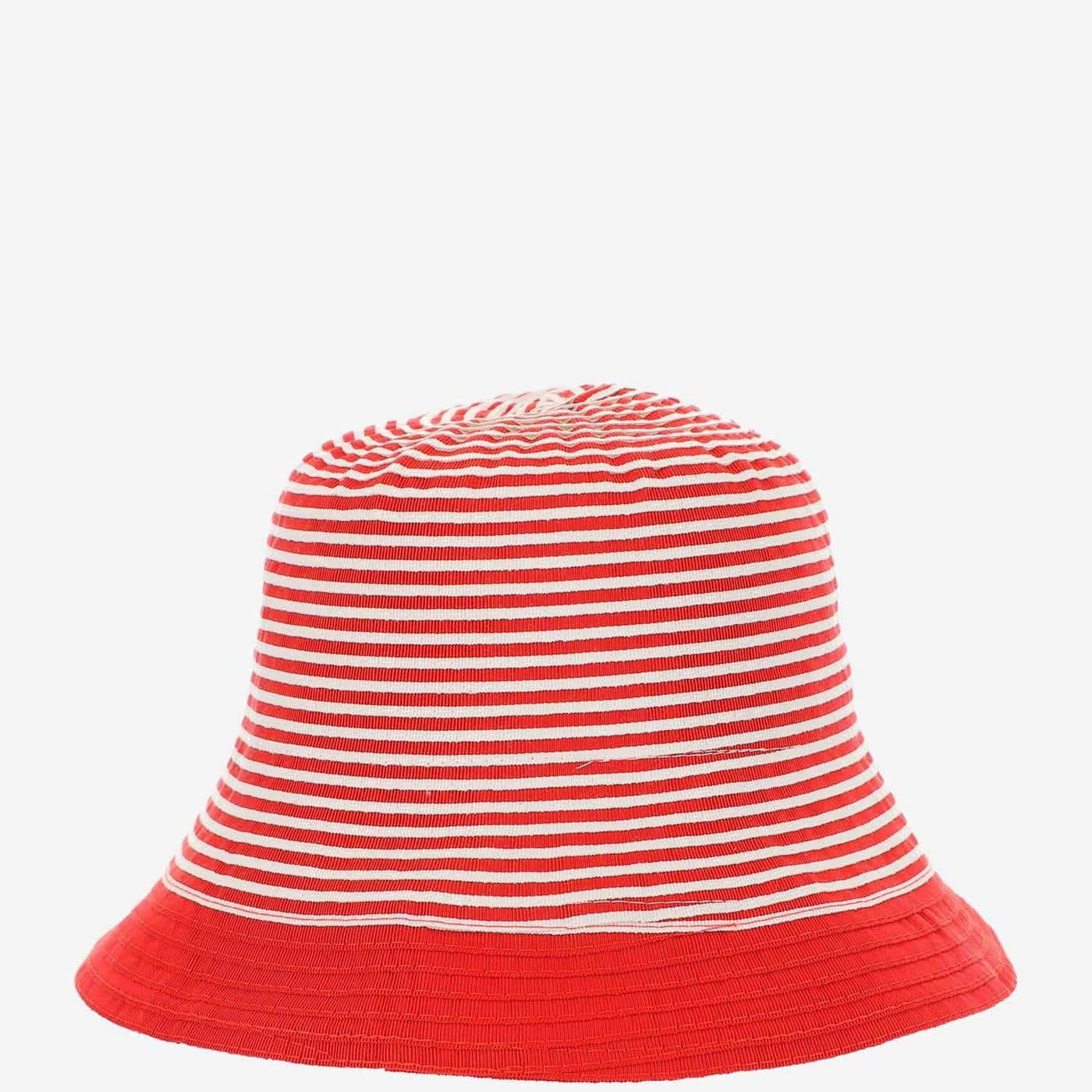 Grevi S6804 Striped Grosgrain Cotton Bucket Hat — Red