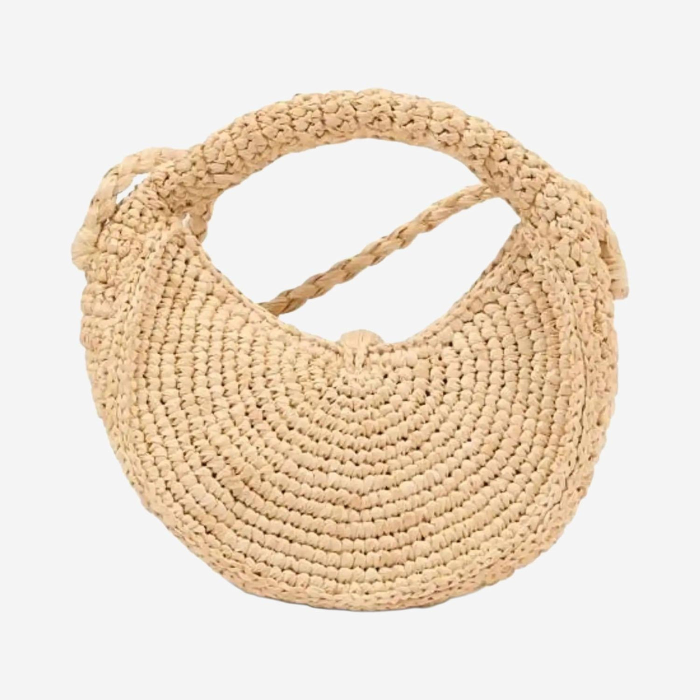 Bonpoint Natural Raffia Crossbody Bag — Beige