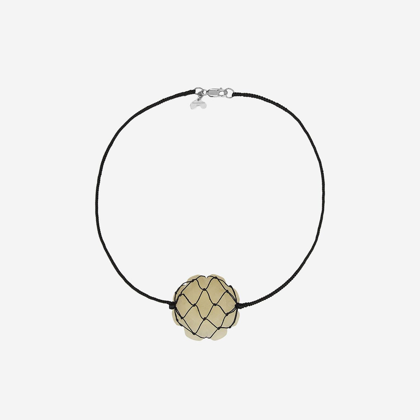 Niccolò Pasqualetti Wrapped Alabaster Flower Necklace — Ivory Necklaces