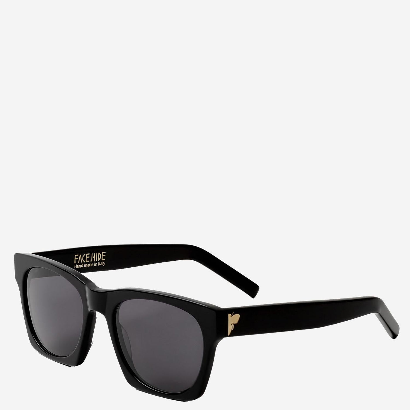 Face Hide Numero0 Logo-Embellished Sunglasses — Black Acetate