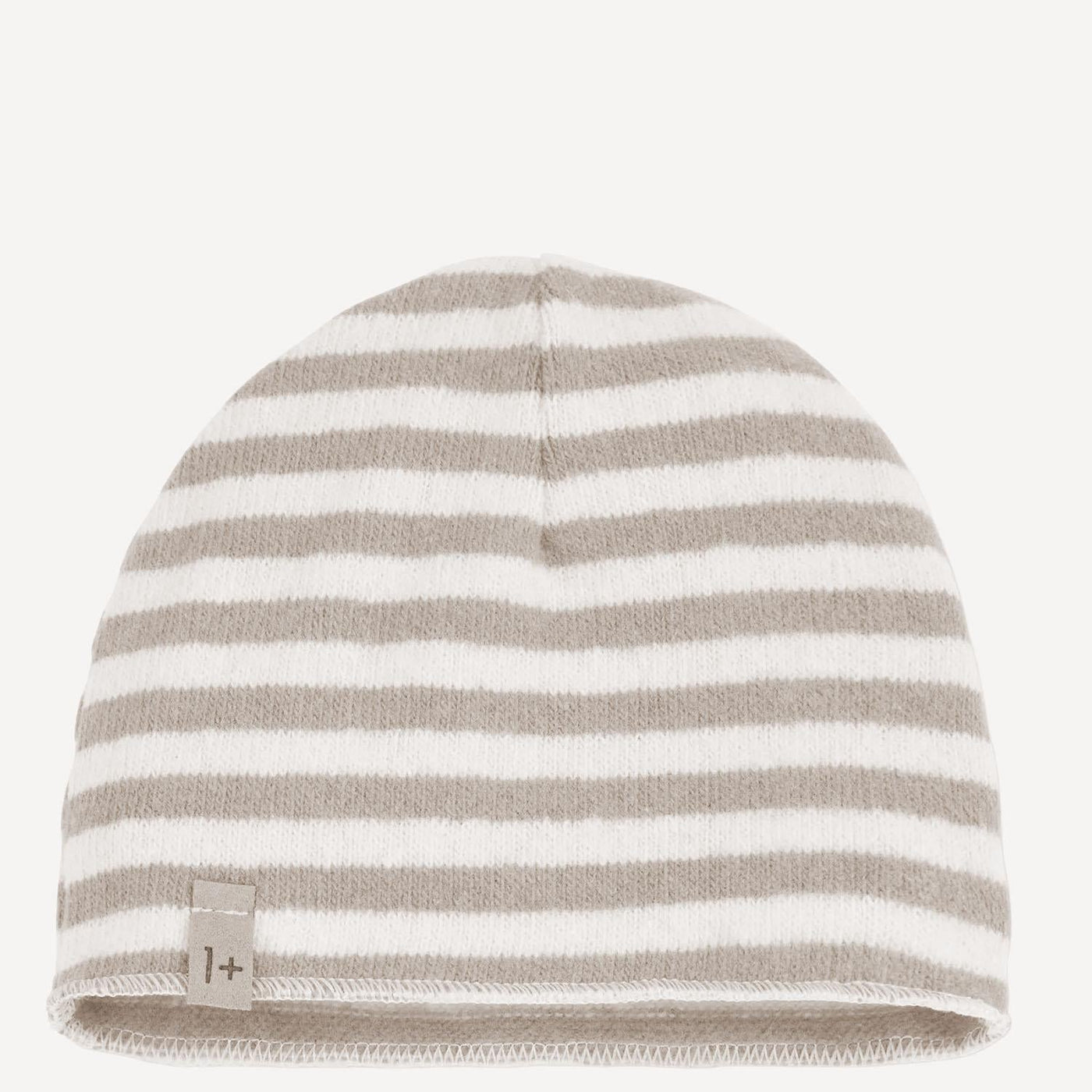 1+ The Family 25w040 Striped Cotton Beanie — Beige Beanies