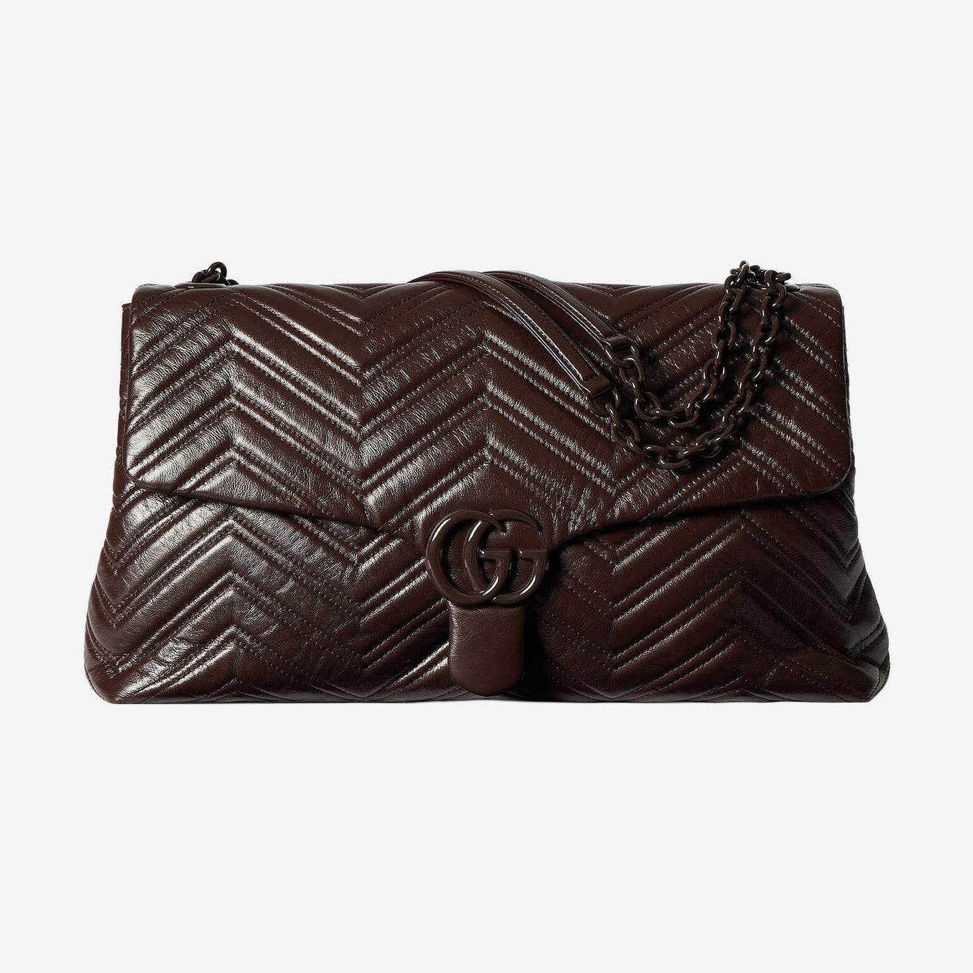 Gucci Marmont Shoulder Bag — Brown Calfskin