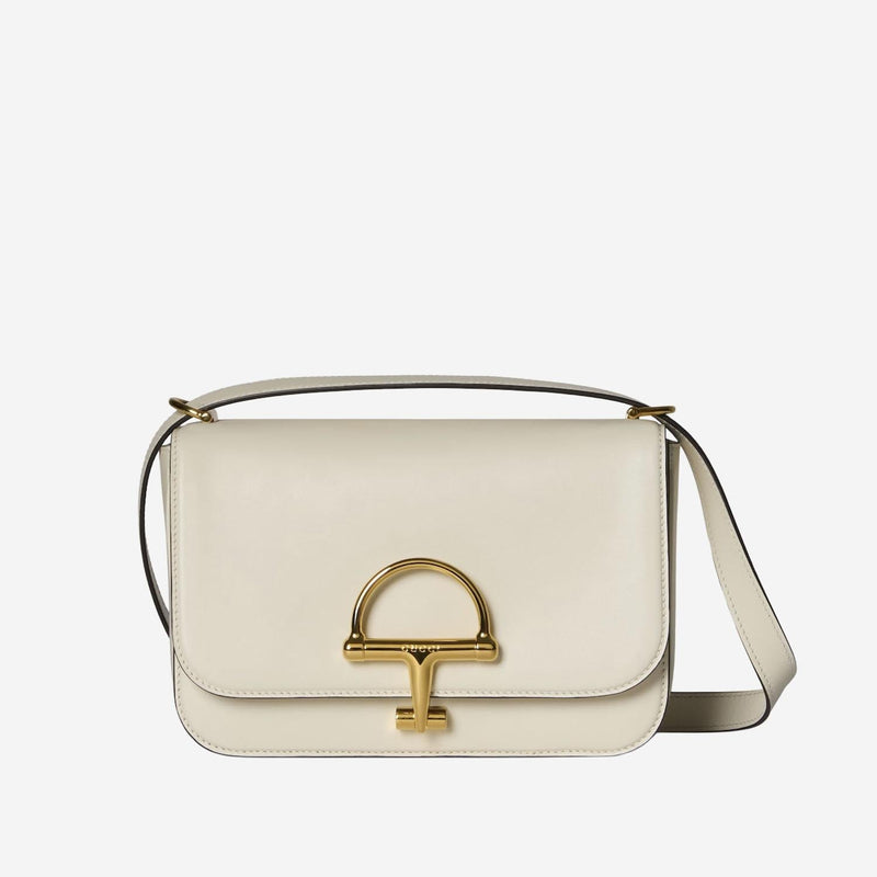 Gucci Siena Shoulder Bag — White Calfskin