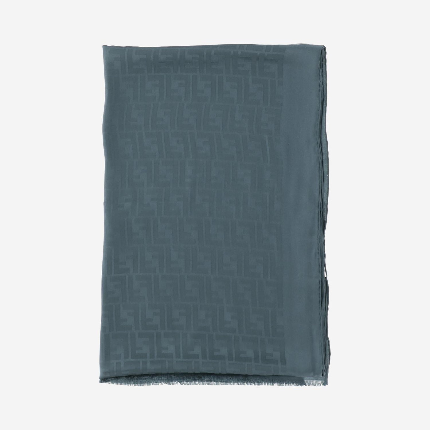 Fendi Silk Ff-Motif Scarf — Green Scarfs